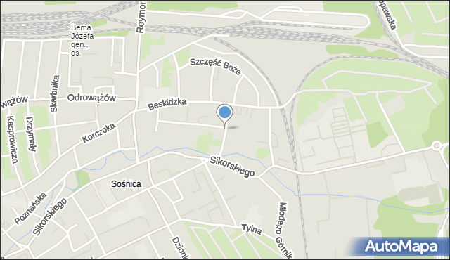Gliwice, Niedurnego Piotra, mapa Gliwic