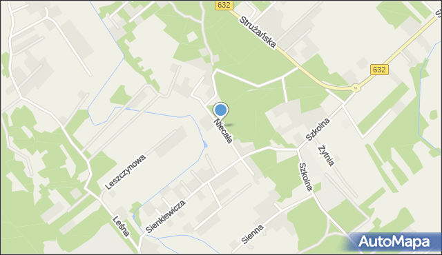 Józefów gmina Nieporęt, Niecała, mapa Józefów gmina Nieporęt