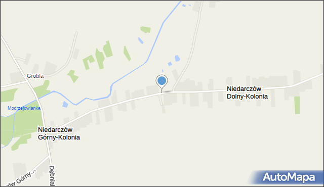 Niedarczów Dolny-Kolonia, Niedarczów Dolny-Kolonia, mapa Niedarczów Dolny-Kolonia