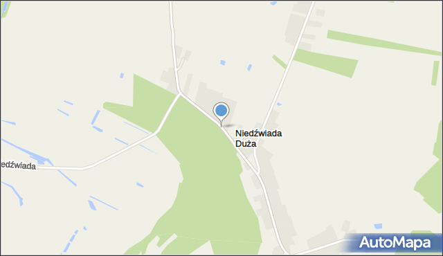 Niedźwiada Duża, Niedźwiada Duża, mapa Niedźwiada Duża