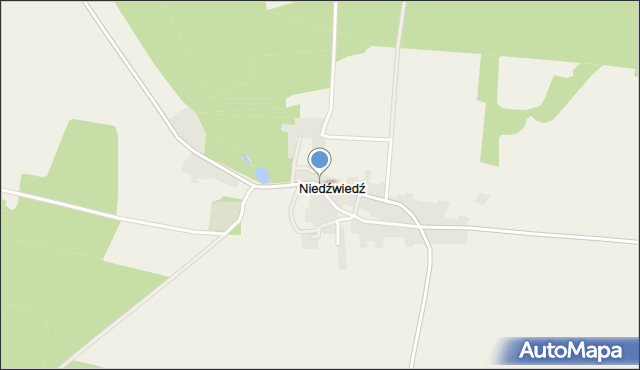 Niedźwiedź gmina Łagów, Niedźwiedź, mapa Niedźwiedź gmina Łagów