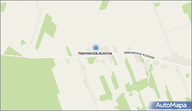 Niemienice-Kolonia, Niemienice-Kolonia, mapa Niemienice-Kolonia