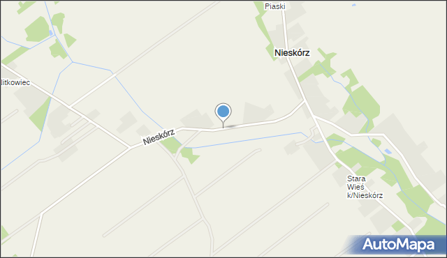 Nieskórz, Nieskórz, mapa Nieskórz