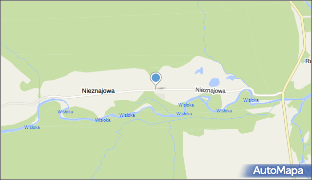 Nieznajowa, Nieznajowa, mapa Nieznajowa