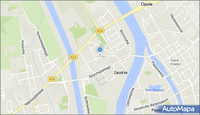 Opole, Niedurnego Piotra, mapa Opola