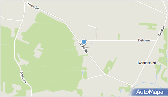 Poręba powiat zawierciański, Niwecka, mapa Poręba powiat zawierciański