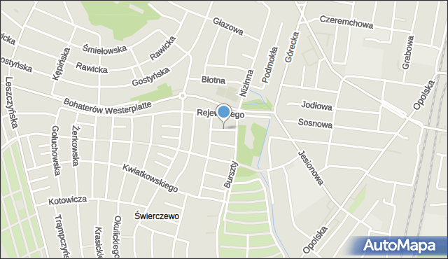 Poznań, Niedbalskiego Stanisława, mapa Poznania