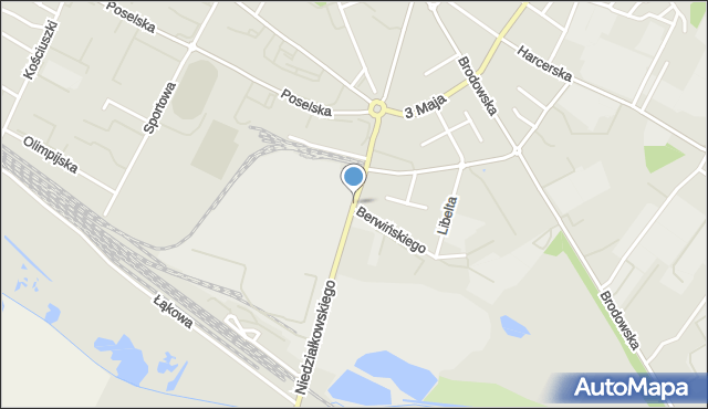 Środa Wielkopolska, Niedziałkowskiego Mieczysława, mapa Środa Wielkopolska