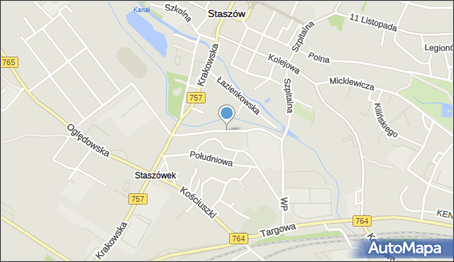 Staszów, Niska, mapa Staszów
