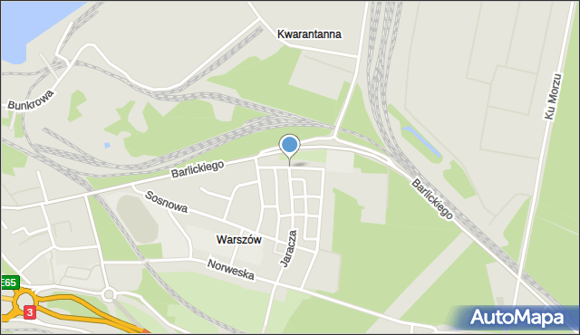 Świnoujście, Niecała, mapa Świnoujście