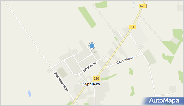 Sypniewo powiat makowski, Niepodległości, mapa Sypniewo powiat makowski