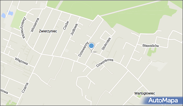 Tychy, Niezapominajek, mapa Tychów