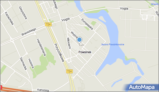 Warszawa, Niedzielna, mapa Warszawy