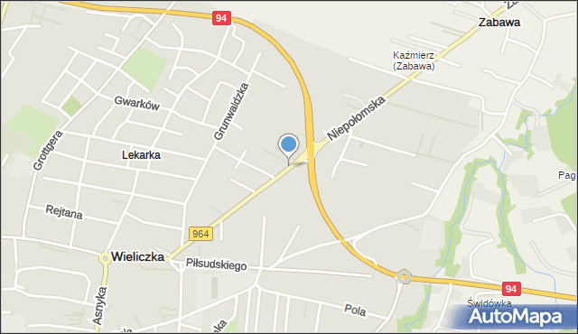 Wieliczka, Niepołomska, mapa Wieliczka