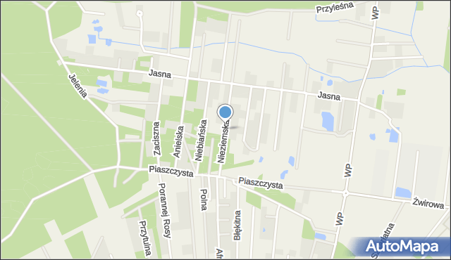 Wilcza Góra gmina Lesznowola, Nieziemska, mapa Wilcza Góra gmina Lesznowola