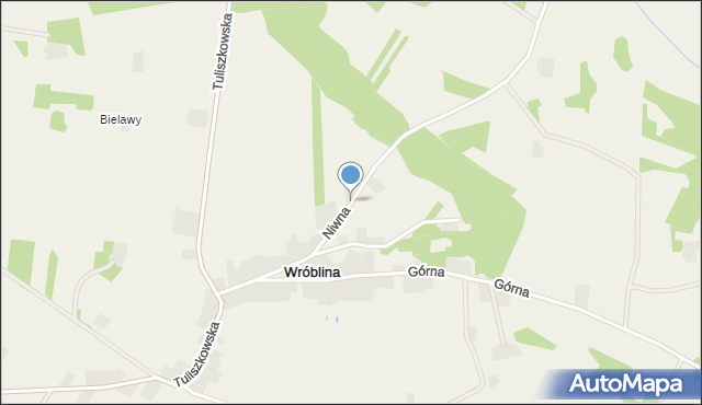 Wróblina, Niwna, mapa Wróblina