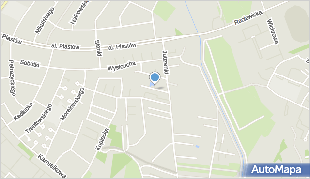 Wrocław, Nikliborca Jana, mapa Wrocławia
