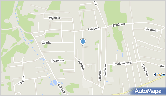 Żory, Niska, mapa Żor