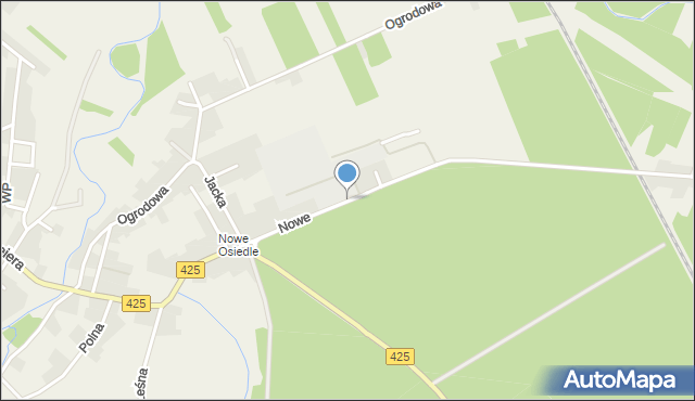 Bierawa, Nowe Osiedle, mapa Bierawa