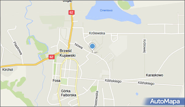 Brześć Kujawski, Nowa, mapa Brześć Kujawski