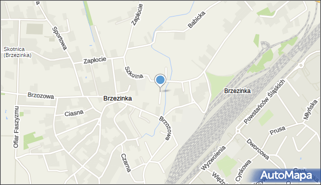 Brzezinka gmina Oświęcim, Nowa, mapa Brzezinka gmina Oświęcim