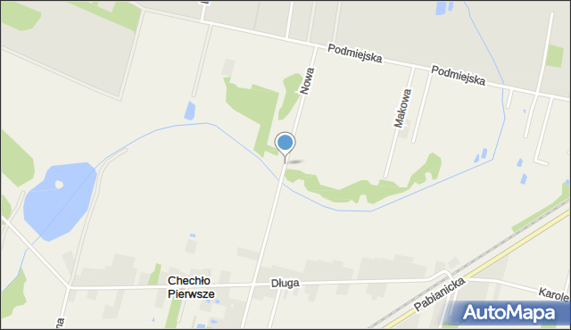 Chechło Pierwsze, Nowa, mapa Chechło Pierwsze