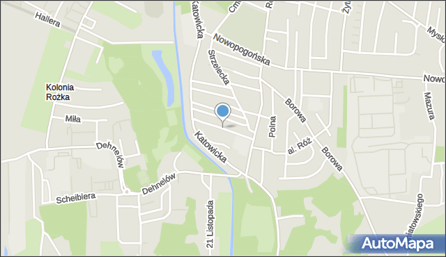 Czeladź, Nowa, mapa Czeladź