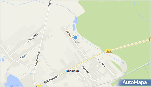 Dębienko, Nowa, mapa Dębienko