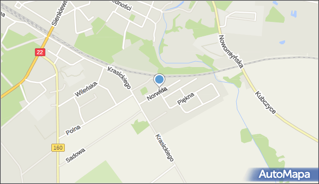 Dobiegniew powiat strzelecko-drezdenecki, Norwida Cypriana Kamila, mapa Dobiegniew powiat strzelecko-drezdenecki