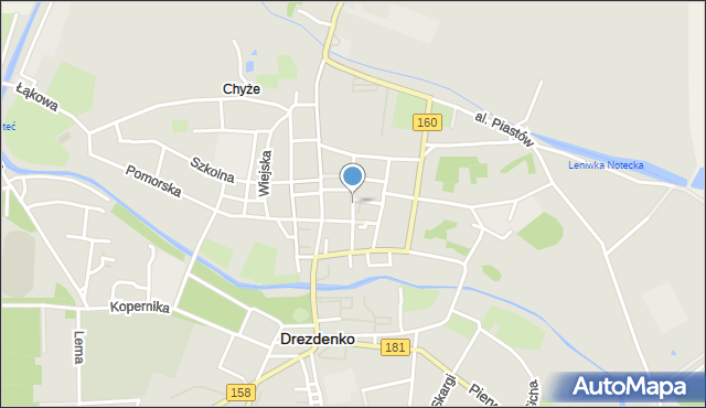 Drezdenko, Nowogrodzka, mapa Drezdenko