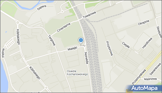 Ełk, Norwida Cypriana Kamila, mapa Ełku