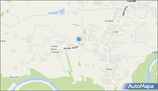 Gdów, Nowa Wieś, mapa Gdów