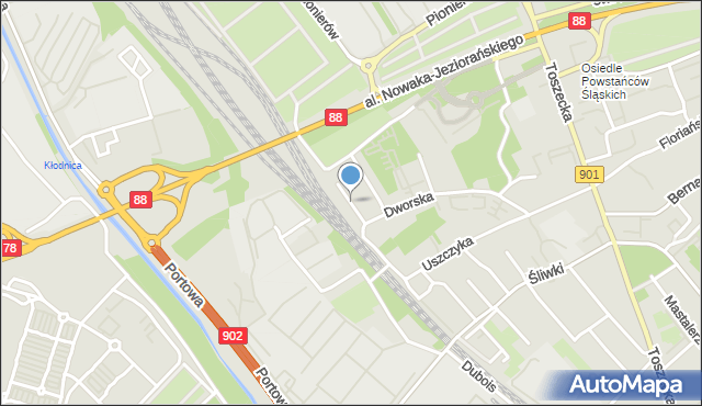 Gliwice, Noakowskiego Stanisława, mapa Gliwic