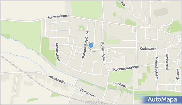 Głubczyce, Norwida Cypriana Kamila, mapa Głubczyce
