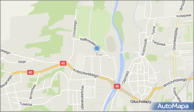 Głuchołazy, Norwida Cypriana Kamila, mapa Głuchołazy