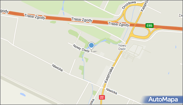 Gorzów Wielkopolski, Nowy Dwór, mapa Gorzów Wielkopolski