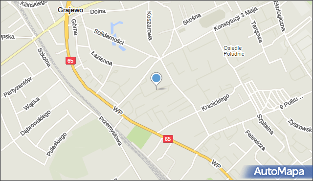 Grajewo, Nowo-Osiedle, mapa Grajewo