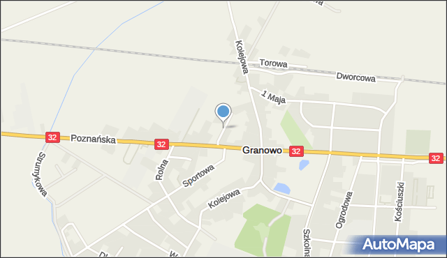 Granowo powiat grodziski, Nowa, mapa Granowo powiat grodziski