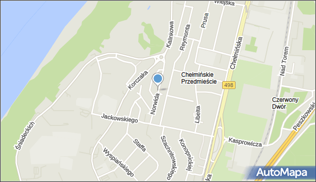 Grudziądz, Norwida Cypriana Kamila, mapa Grudziądza