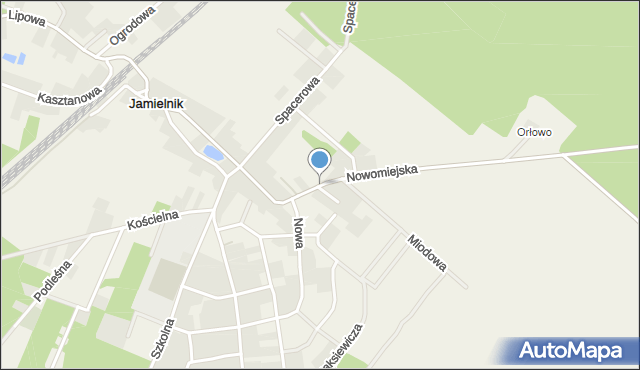 Jamielnik gmina Nowe Miasto Lubawskie, Nowomiejska, mapa Jamielnik gmina Nowe Miasto Lubawskie