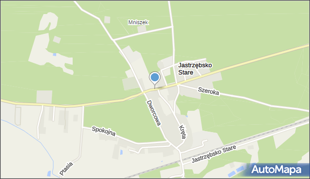 Jastrzębsko Stare, Nowotomyska, mapa Jastrzębsko Stare