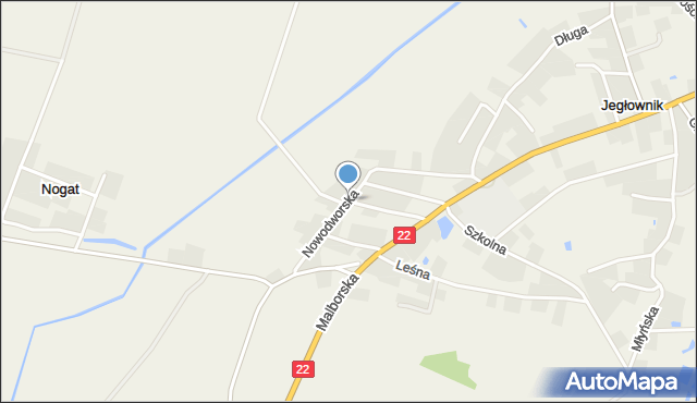 Jegłownik, Nowodworska, mapa Jegłownik