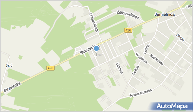Jemielnica, Nowe Osiedle, mapa Jemielnica