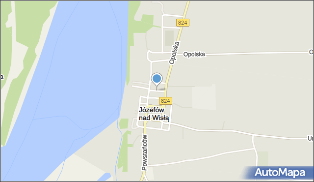 Józefów nad Wisłą, Nowa, mapa Józefów nad Wisłą