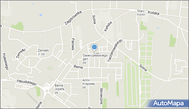 Konin, Nowa, mapa Konina