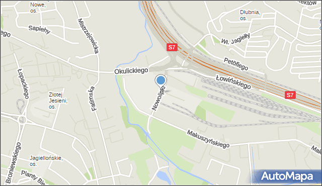 Kraków, Nowolipki, mapa Krakowa