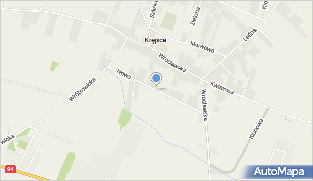 Krępice gmina Miękinia, Nowa, mapa Krępice gmina Miękinia