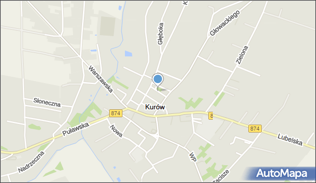 Kurów powiat puławski, Nowy Rynek, mapa Kurów powiat puławski