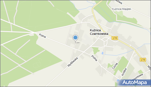 Kuźnica Czarnkowska, Nowa, mapa Kuźnica Czarnkowska