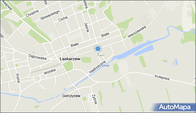 Łaskarzew, Nowa, mapa Łaskarzew